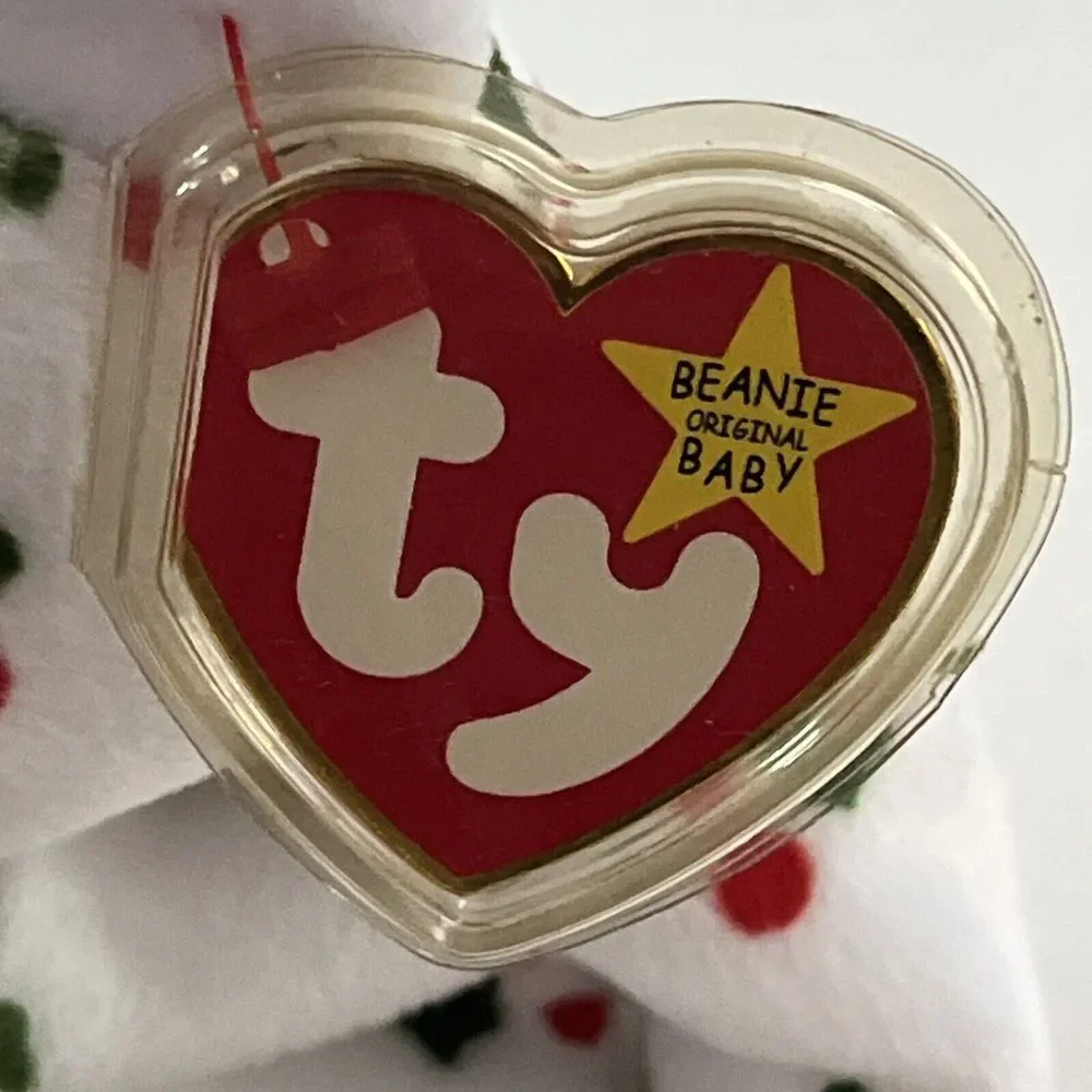 Ty Beanie Babies 1998 Holiday Teddy, 2001 Jinglepup, 2005 Jingles, Christmas Set